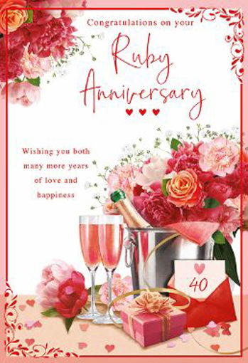 Picture of CONGRATS RUBY ANNIVERSARY CARD